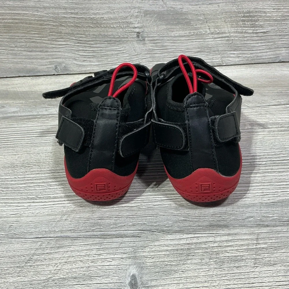 Fila Skele-Toes EZ Slide Drainage Barefoot Running Shoes Black Red Mens Size 10